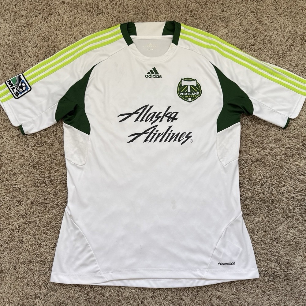Vintage Adidas Portland Timbers 2011 Inaugural Away Jersey - Men's L Autographed